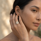 Radiant lab diamond engagement ring for wife or girlfriend