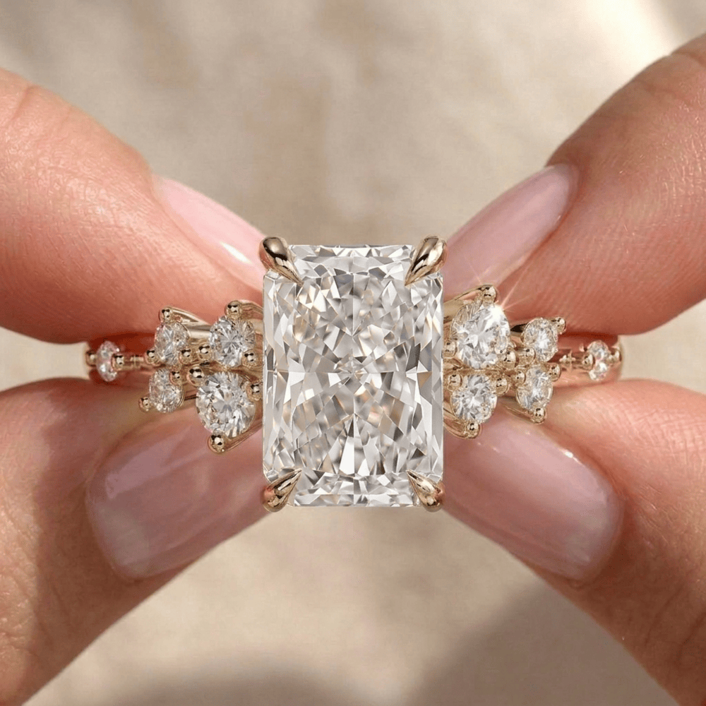 14KT gold lab grown diamond ring for wedding proposal
