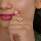 Radiant Lab Grown Diamond Engagement Ring With Marquise Accent - JBR Jeweler