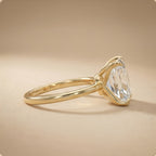 Petal collection radiant engagement ring side angle