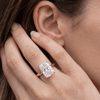 Moissanite birthstone ring for mom Mother's Day gift