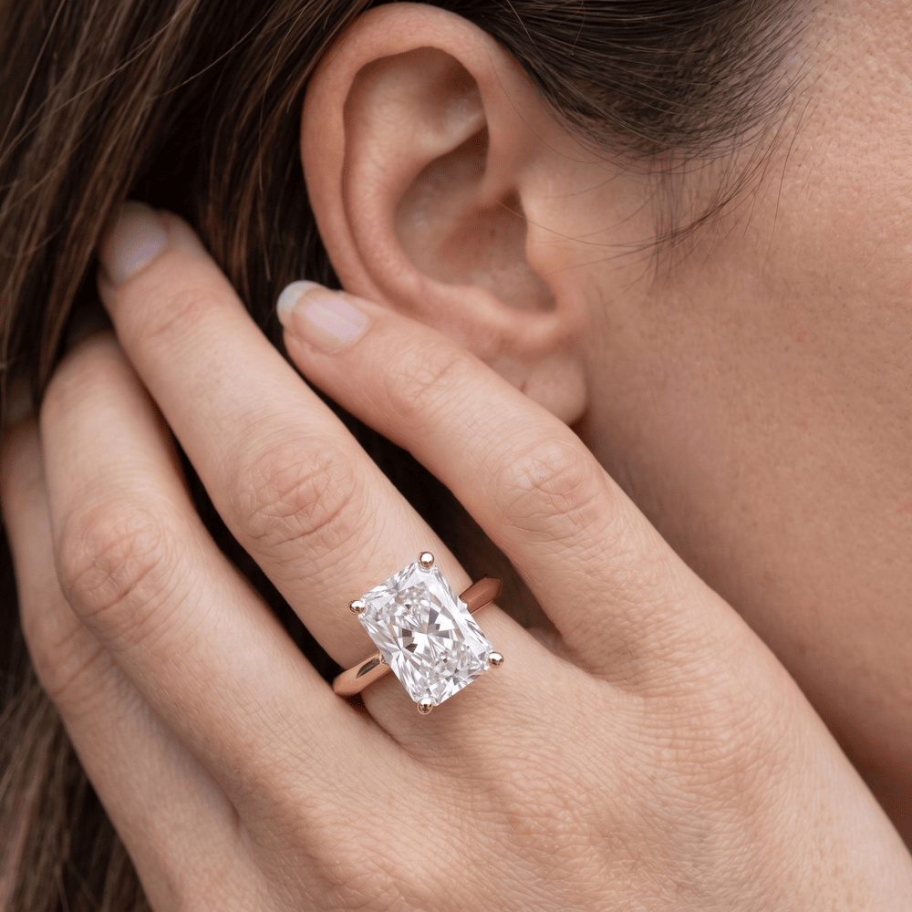 Moissanite birthstone ring for mom Mother's Day gift