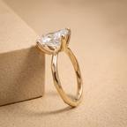 IGI certified moissanite birthstone ring for mom