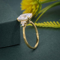 Muse Radiant Cut Moissanite Diamond Engagement Ring