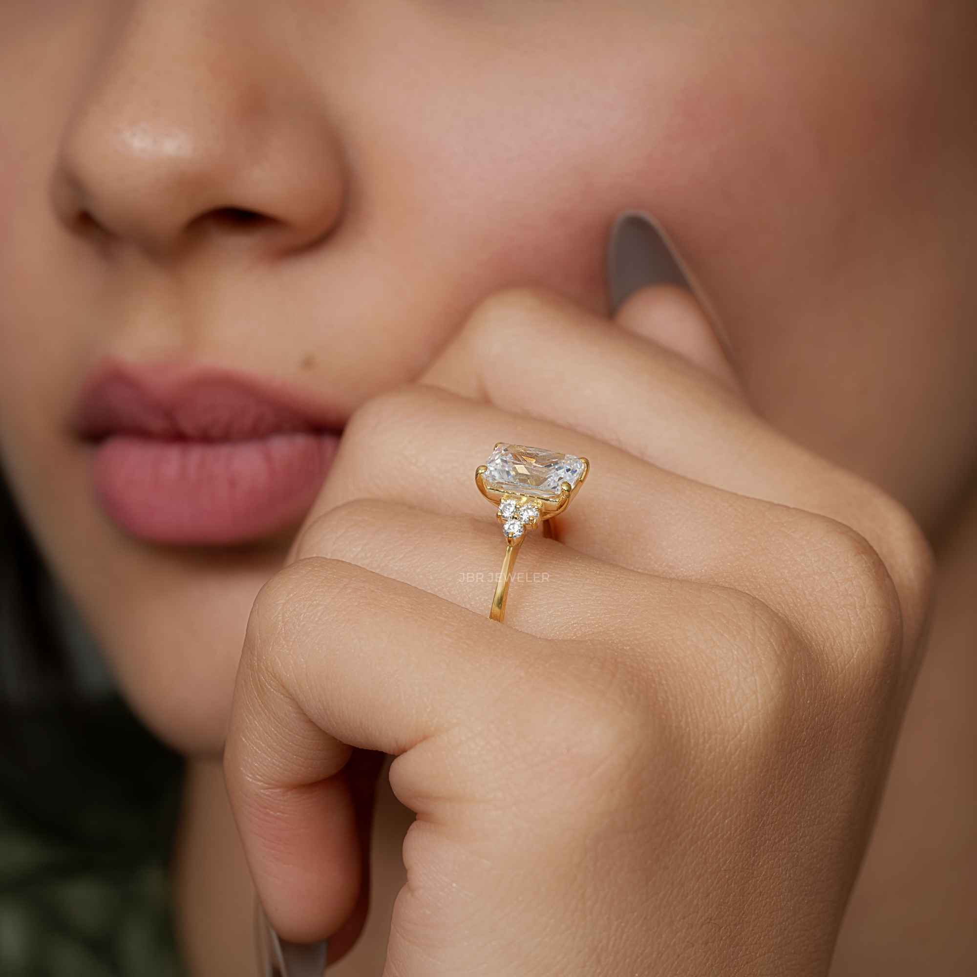 Muse Radiant Cut Lab grown Diamond Engagement Ring - JBR Jeweler