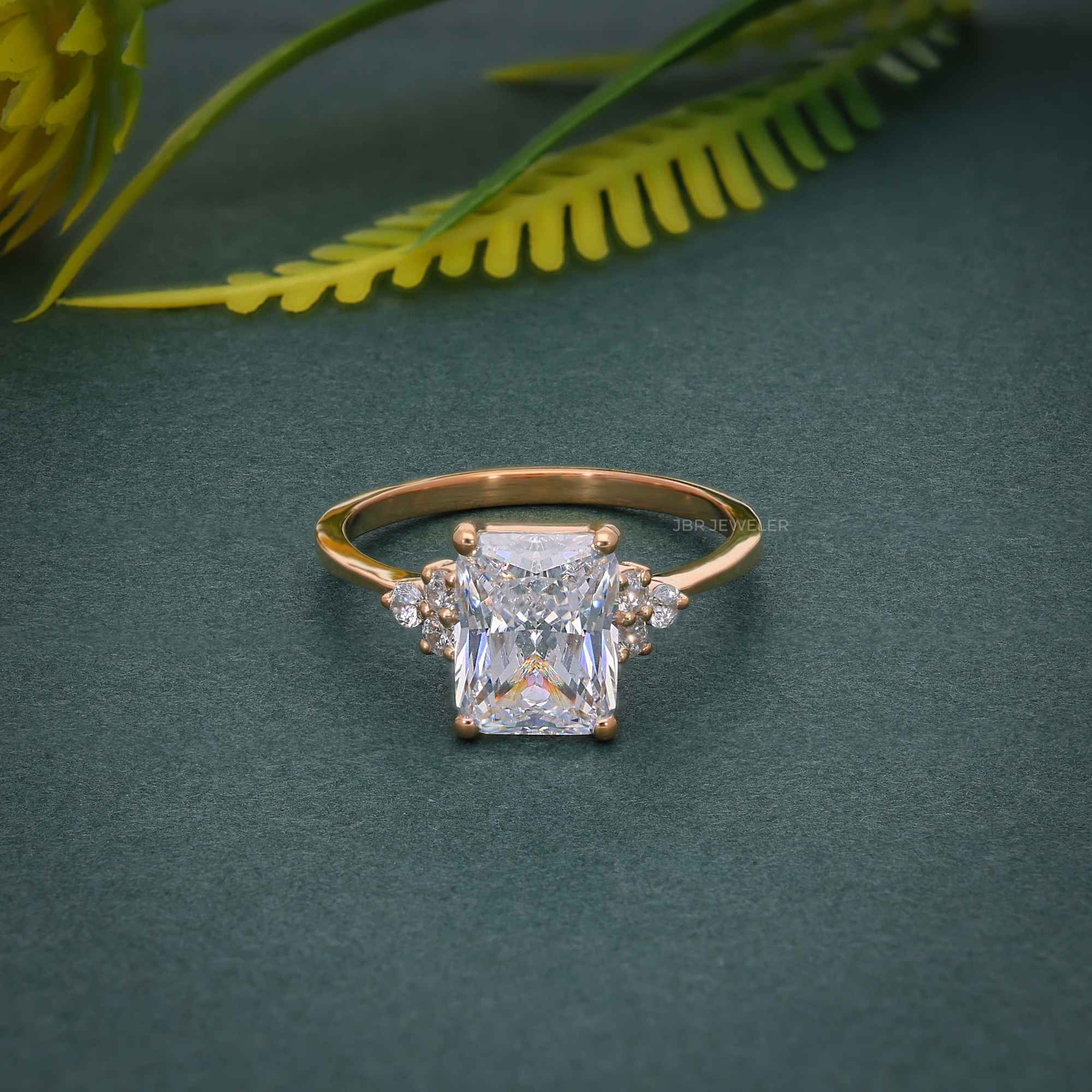Muse Radiant Cut Moissanite Diamond Engagement Ring - JBR Jeweler