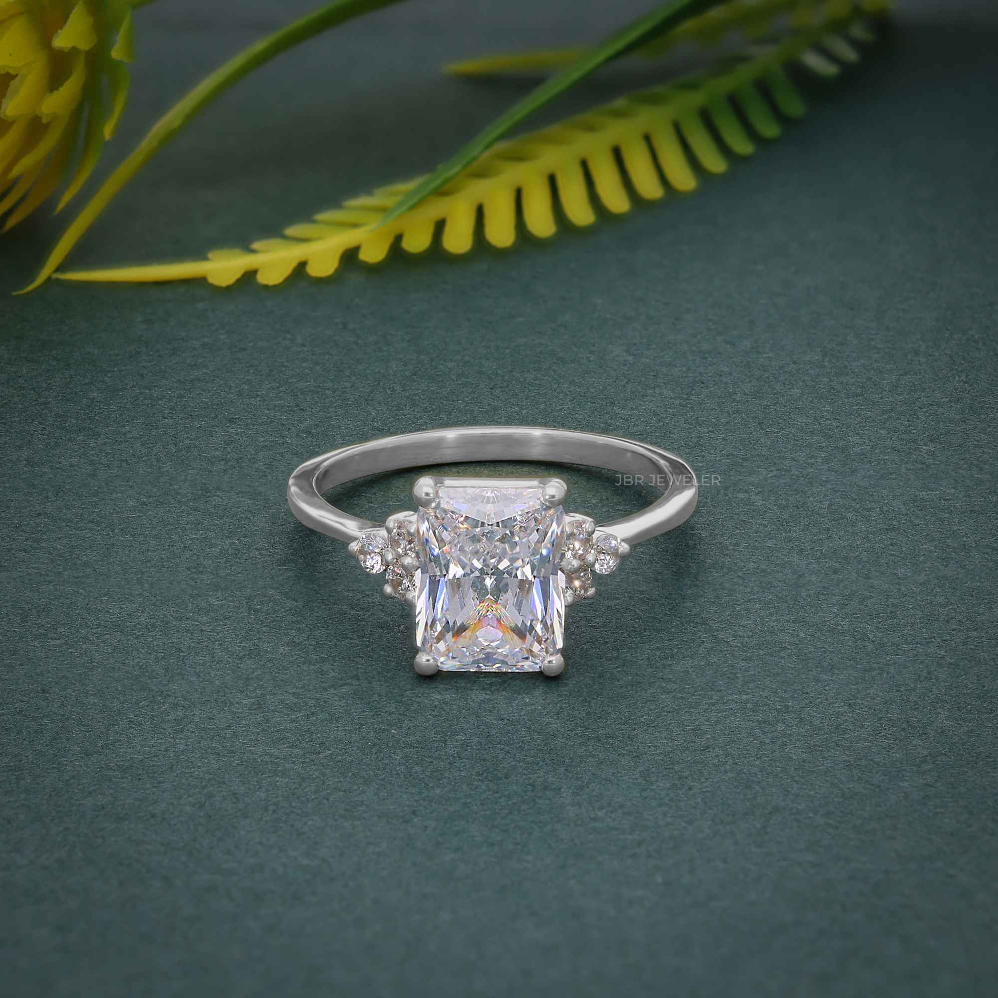 Muse Radiant Cut Moissanite Diamond Engagement Ring - JBR Jeweler