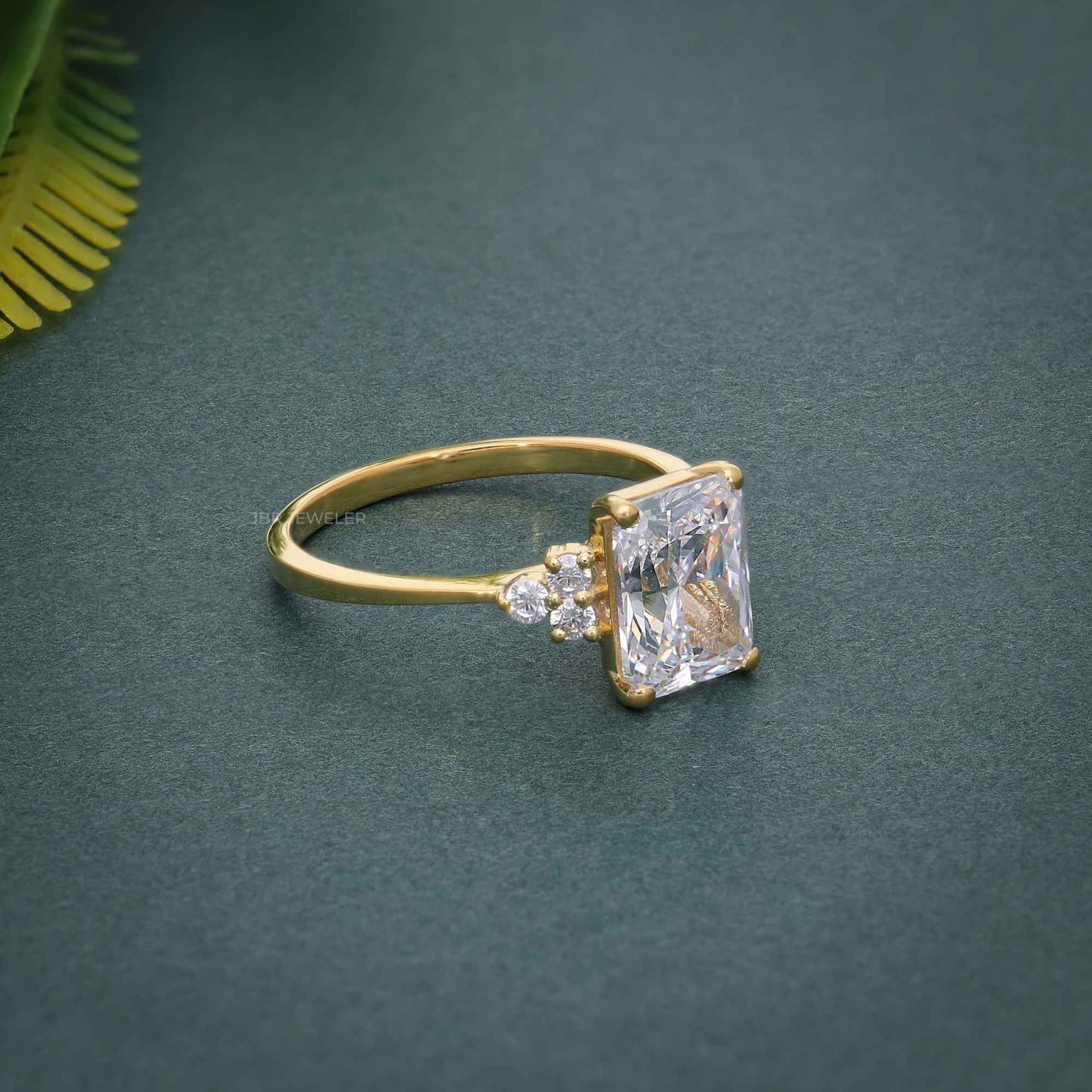 Muse Radiant Cut Moissanite Diamond Engagement Ring