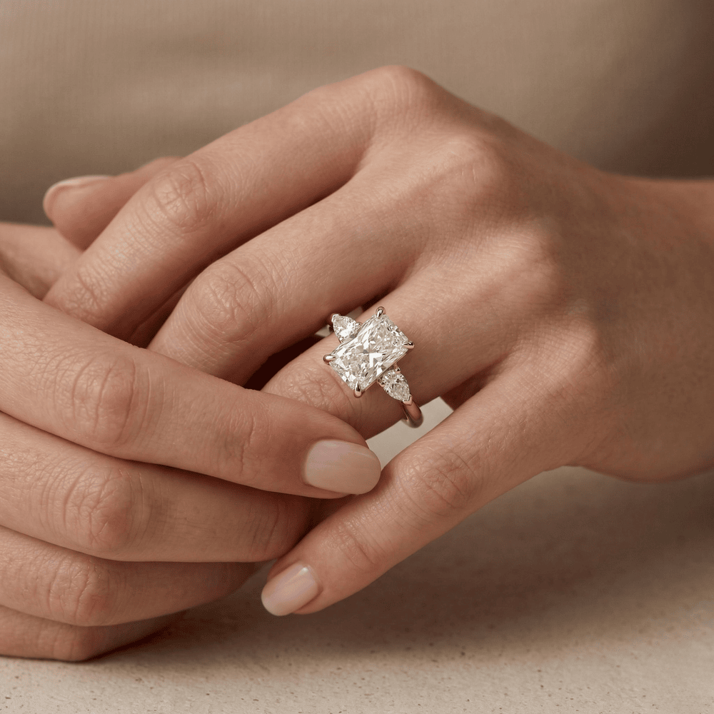 Lab Grown Radiant Diamond Ring for Anniversary Gift