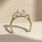 Radiant Cut Diamond Cathedral Setting Engagement Ring