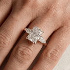 Radiant Cut Lab Grown Diamond Gold Bridal Ring