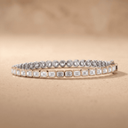 Lab diamond tennis bracelet gift for bride