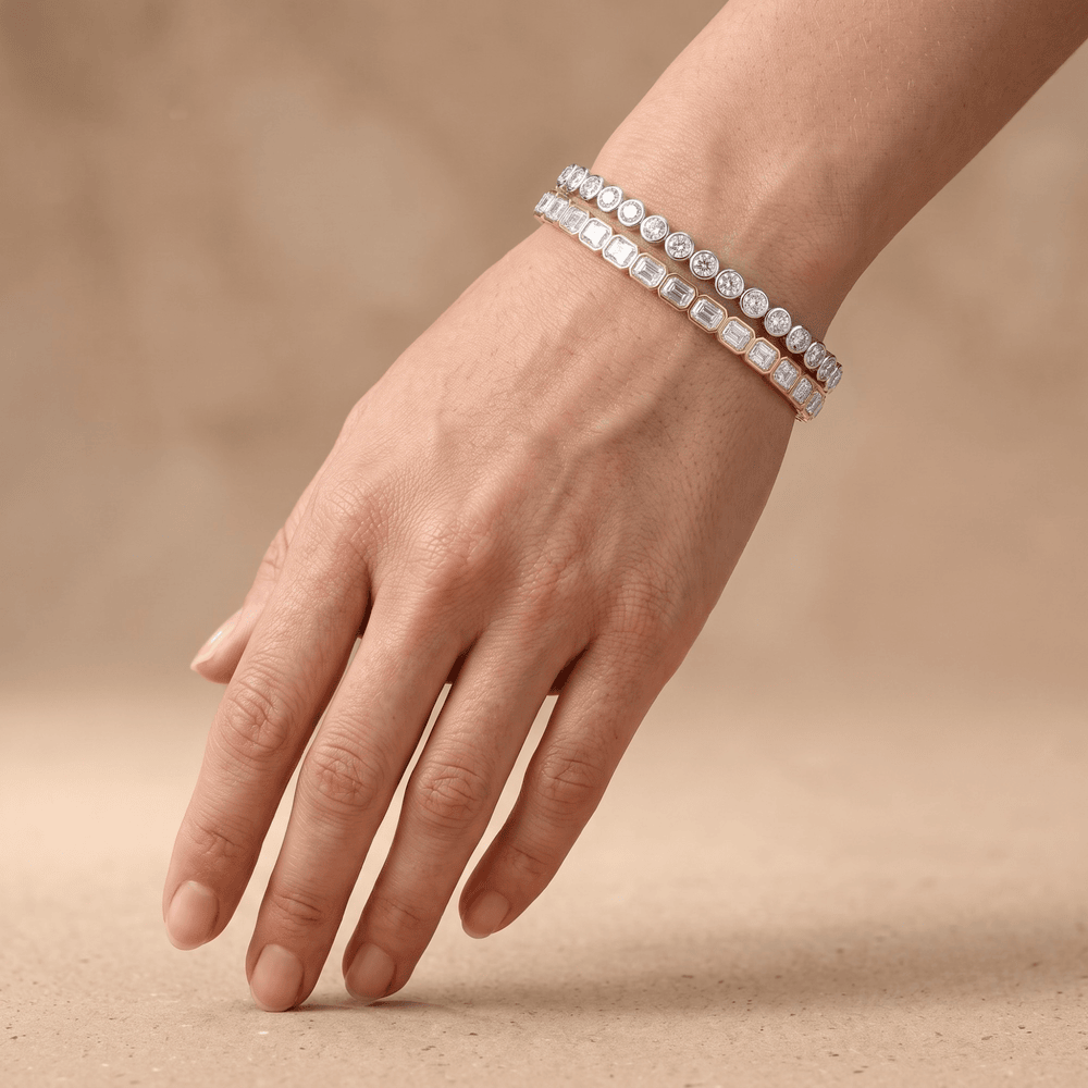 Emerald diamond bridal jewelry