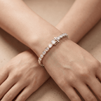 Classic round diamond tennis bracelet