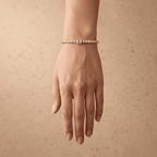 Round And Emerald Lab grown Diamond Tennis Bracelet in 10KT