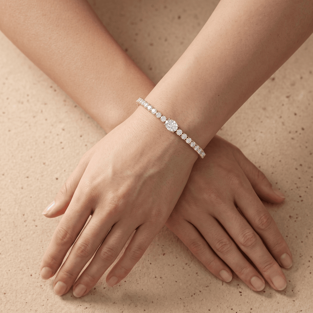 Lab diamond bracelet gift for her
