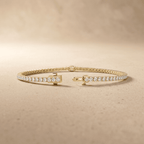 Round oval diamond tennis bracelet