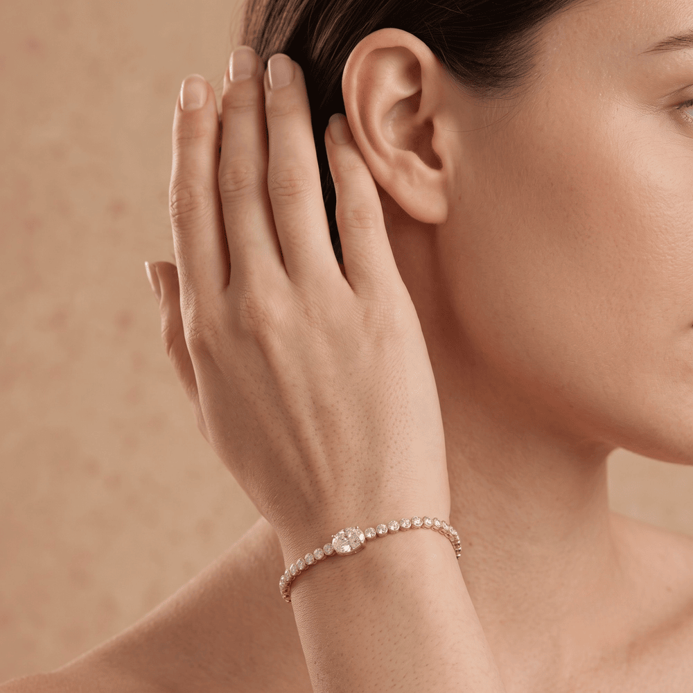 Gold tennis bracelet for women