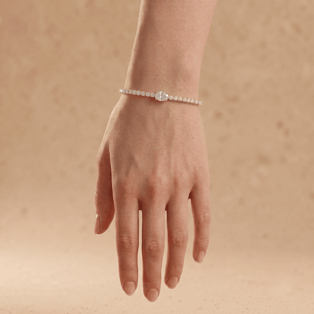 Mixed shape lab diamond bracelet
