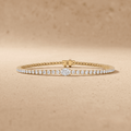 Round and oval lab diamond tennis bracelet
