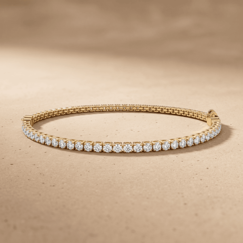 Round lab diamond tennis bracelet
