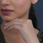 Round/Baguette Cut Dainty Lab Grown Wedding Ring - JBR Jeweler