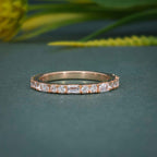 Round/Baguette Cut Dainty Lab Grown Wedding Ring - JBR Jeweler