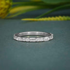 Round/Baguette Cut Dainty Lab Grown Wedding Ring - JBR Jeweler