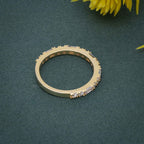Round/Baguette Cut Dainty Lab Grown Wedding Ring - JBR Jeweler