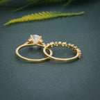 Round Cut Cluster Set Lab grown Diamond Bridal Ring Sets - JBR Jeweler