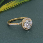 Round Cut Halo Lab Grown Diamond Engagement Ring - JBR Jeweler
