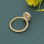 Round Cut Halo Moissanite Diamond Engagement Ring - JBR Jeweler