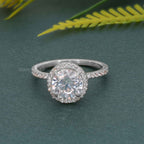 Round Cut Halo Lab Grown Diamond Engagement Ring - JBR Jeweler