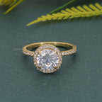 Round Cut Halo Lab Grown Diamond Engagement Ring - JBR Jeweler