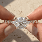 Classic round lab diamond wedding ring for women