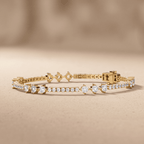 Round Cut Lab Grown Diamond Tennis Bracelet in 14k Solid Gold