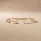 Solid 14K gold diamond tennis bracelet