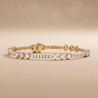 Elegant round cut lab diamond bracelet
