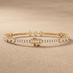 Women's 14K gold lab grown diamond bracelet