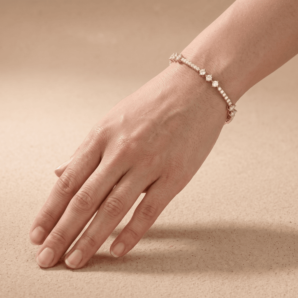Lab grown diamond tennis bracelet gift for her