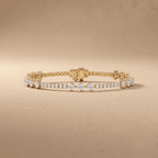 Round lab grown diamond bracelet for women