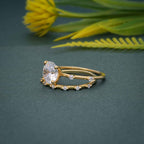 Round Cut Moissanite Engagement Ring With Matching Bridal Ring Set - JBR Jeweler