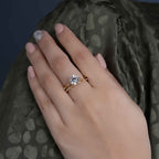 Round Cut Moissanite Engagement Ring With Matching Bridal Ring Set - JBR Jeweler