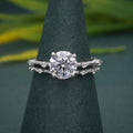 Round Cut Moissanite Engagement Ring With Matching Bridal Ring Set - JBR Jeweler