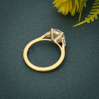 Three Stone Round Cut Lab Gown Diamond Ring With Pear Side Stone - JBR Jeweler