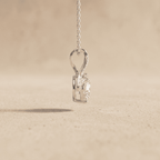 Round Diamond Pendant Necklace Elegant White Gold