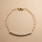 Round Diamond Tennis Bracelet in 14k Gold Chain Style 