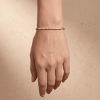 Round Diamond Tennis Bracelet in 14k Gold Chain Style 