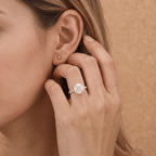 Engagement ring lifestyle shot with soft lighting