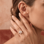 Engagement ring lifestyle shot with soft lighting